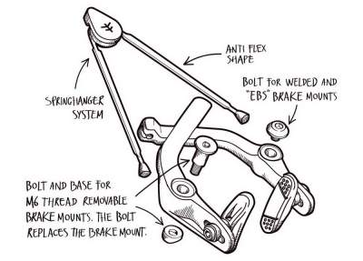 Brake Fly Bikes Manual Cast Springhanger